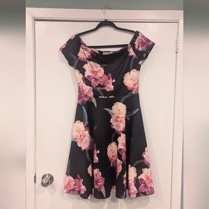 Skater off-shoulder dress